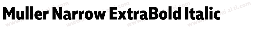 Muller Narrow ExtraBold Italic字体转换